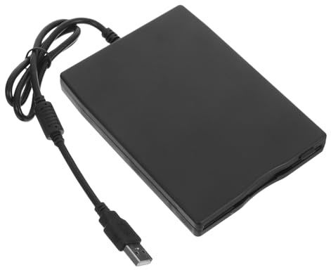 CONGARTENO Lector de Disquetes USB 2.0 Negro Abs para Portátil y PC | Disquete Externa Usb, Lectura y Transferencia de Datos, Disco Duro Externo
