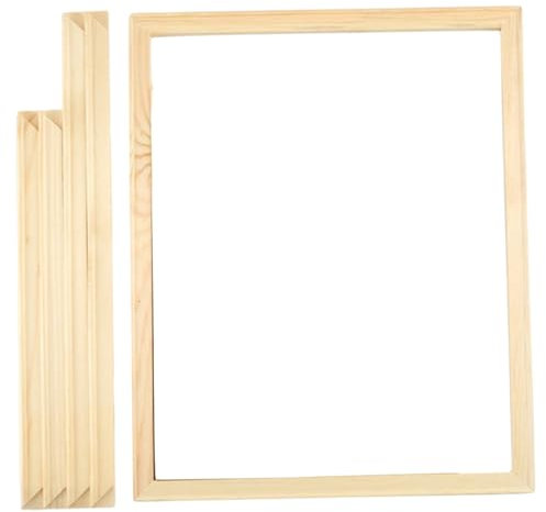 Pineeseatile Canvas Frame 4Pcs 12 x 16 Wooden Canvas Frames Splice Rectangular Canvas Stretcher DIY Decorative Canvas Stretcher Frames for Oil Painting, Canvas Photos and Wall Art,Canvas Stretcher