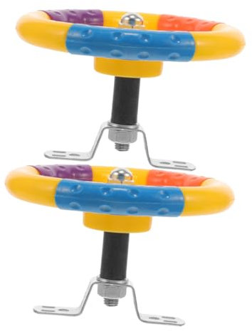 PERSELOSO 2stücke Spielzeuglenkrad Für Kinderautos Kunststofflenkradspielzeug Lenkradspielzeug Kompatibel Mitkinderspielzeugautos Einfach Zu Montieren Und Austauschen Bunte Cartoon-lenkräder