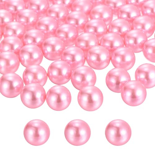 QUARKZMAN 70 Stück 20mm Rosa Perlen ABS Faux Perlen Vasenfüller 300g Ornament Füller für Basteln Mittelstücke Schmuckherstellung Aquarium Dekoration