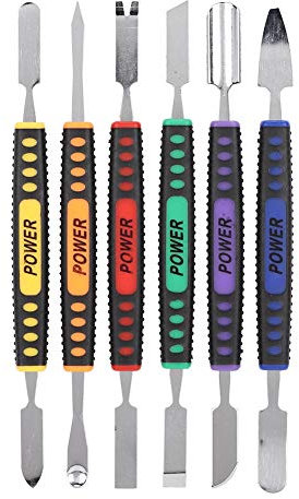 Mtlavish Premium 6 -PCs Crowbar Prezing Öffnungsreparaturwerkzeugkit für Mobiltelefone Reparaturen Alle Metalldauer und Nicht -Slip -Design ideal für kleine digitale