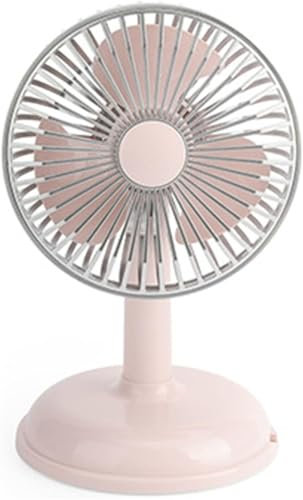JHOMHF Ventilador Eléctrico Pequeño Portátil De Verano con USB, Estilo Vintage Retro De Mesa Y De Pie con Carga USB(Pink)