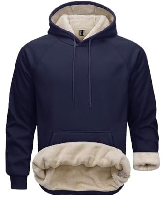 PrimeCrest Sweat Capuche Homme Hiver Polaire Pull avec Poches