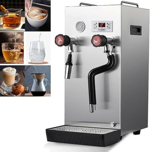 Montalatte elettrico, macchina per il vapore 4 in 1 in acciaio inossidabile, con display a LED, schiumatore per caffè, latte, cappuccino e cioccolata calda