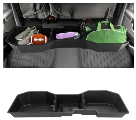 MAXDOM Under Seat Storage Fit for (2007-2018) Chevy Silverado 1500/GMC Sierra 1500 (2007-2019) 2500HD 3500HD Crew Cab Rear Underseat Organizer Box