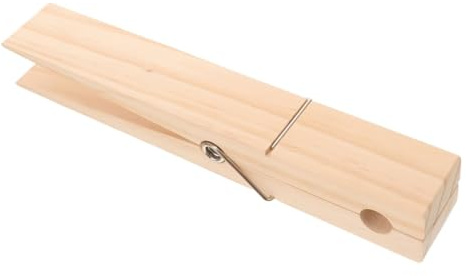ERINGOGO Jumbo Wood Clothespin Towel Rack for Bathroom Heavy-duty Wooden Clip as Laundry Decoration for Travel Clothespins and Beach Must Haves