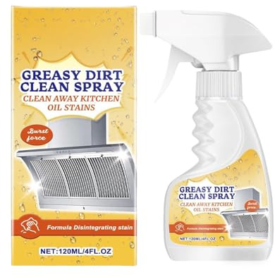 Horuili® Detergente Schiuma Potente per Cucina - Rimuove all'Istante Grasso e Macchie Ostinate da Cappe, Forni, Piani Cottura e Stoviglie | 300ml per Flacone