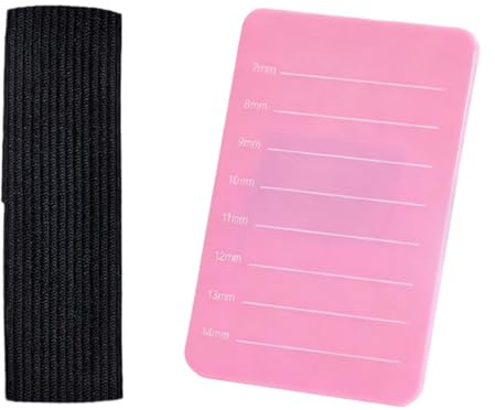 perfeclan Wimpernverlängerungs-Handpalette, Wimpernhalter, professionelle, robuste Übungspalette für Wimpernstreifen, geeignet für Studios und Schönheitssalons, Rosenrot, 8 bis 15 Mm