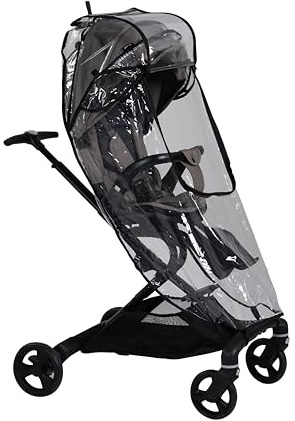 BÉABA X Micro, Copertura Antipioggia Per Passeggino Baby Cruiser 360°, Protezione Contro Pioggia, Vento, Neve E Freddo, Installazione Rapida Con Zip, Ventilazione Integrata, Materiale Trasparente