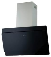 PKM Snedhuva köksfläkt vägghuva frånluft cirkulation glas svart 90 cm S3-90ABTZ