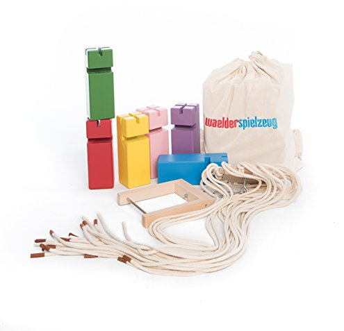 waelderspielzeug La Tour Froebel - Jeu d'équipe pour Adultes et Enfants à partir de 8 Ans - L'original en Bois de hêtre Local - Multicolore ou Nature