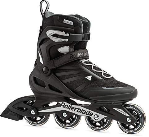 Rollerblade Zetrablade Men's Adult Fitness Inline Skate, Black and Silver, Performance Inline Skates , 9