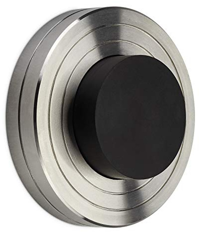SOTECH Türstopper Zeus Höhe 20,5 mm echt Edelstahl Ø 60 mm Gummi-Ø 33 mm | Türklinkenpuffer