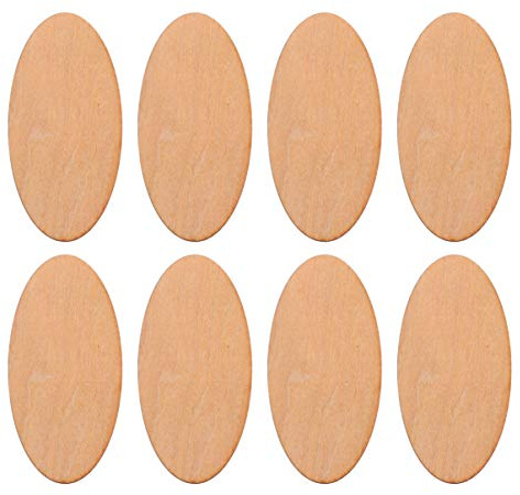 20pcs Unfinished Wood Cutouts - Oval & Round Shapes for DIY Crafts, Wedding, Christmas Ornaments & Gifts