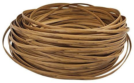 Feyart Bande de rotin PE grain de bois clair 7 mm 80 m pour réparation de meubles en rotin extérieur, osier en plastique pour restauration de meubles de patio