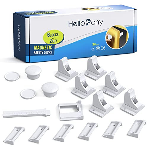 Verbesserte magnetische Schrankschlösser, Babysicherung, magnetische Sicherheitsschlösser (6locks+2keys)