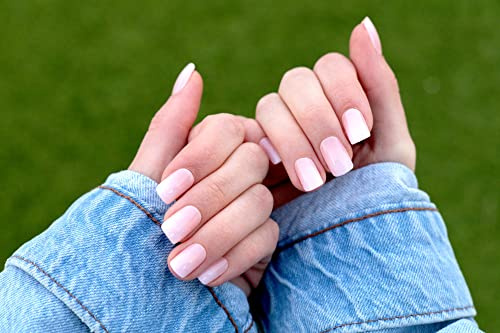 AiN Katy - Französisch Ombre kurz neu - nägel zum aufkleben - 24 Stück - press on nails long - fertig zum aufkleben - selbstklebend set - lang rosa schwarz rot - künstliche fingernägel zum aufkleben
