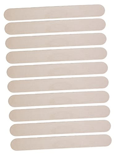 minkissy 10pcs Hair Removal Wax Sticks and Tongue Depressors Wooden Wax Applicator Spatulas for Beauty Hair Removal Spa Use