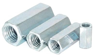 1 Stück M6 M8 M10 M12 M14 M16 M18 M20 verzinkte Sechskantmutter, Stangenkupplung, Sechskantmutter, verzinkte Lange Sechskantmutter, Verbindungsgewindemutter (Color : 1Pcs, Size : M20 x 60mm)