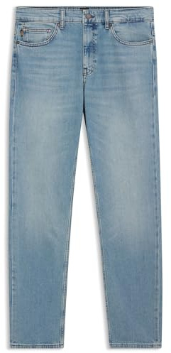 BOSS Herr fördelaware BO Delaware Slim Fit jeans av bekväm ljusblå stretch denim, Bright Blue430, 31W / 32L