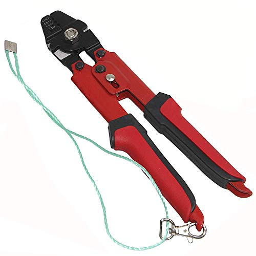 Pince à sertir pour câble métallique - Outil de sertissage - Câble en acier - Manchons de serrage - Doubles manchons de sertissage - Boucles de sertissage - Douilles à sertir (0,1 mm - 2,2 mm)