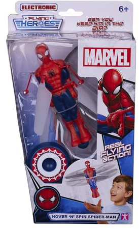BANDAI Flying Heroes, Fliegendes Spielzeug mit Launcher, Marvel Spiderman, Mehrfarbig, CO08132