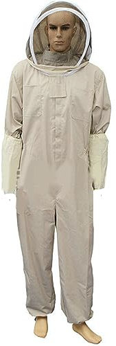Leapiture Imkerkleidung, Imkerschutzkleidung Imkeranzug, atmungsaktive Imker-Outfit, weiche Imkerkleidung mit Abnehmbarer Kapuze Bienenhaus-Schutzausrüstung (XL)