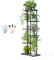 MAIJIAJU 6 Tier Metal Black Plant Stand Indoor Outdoor, 108cm Tall Flower Stand with Gardening Tools and Gloves, Organizer Corner Shelf Unit Display Rack for Garden Patio Living Room