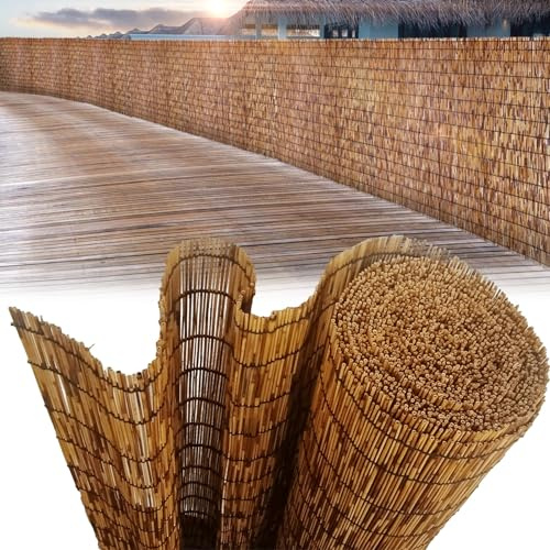 Clôture En Roseau Naturel Canisse Bambou 1m X 3m 1m20 X 5m 1m50 X 10m Clôtures Décoratives Imperméable Durable Différentes Tailles Rouleau De Roseau Pour Balcon Brise-Vent Exterieur Terrasse ( Color :