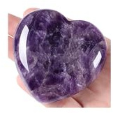 GUJOXILA 60mm Amethyst Herz Liebe Steine Groß Kristalle Heilsteine