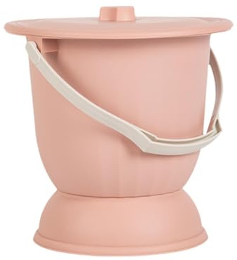 perfk Spucknapf mit Deckel, Nachttopf, 4,5 l Haushalts-Nachturinal, Töpfcheneimer, Topf für Frauen, Männer, Kinder, Erwachsene im Innenbereich, Rosa
