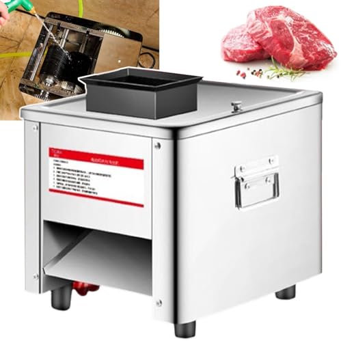 MáQuina Cortadora Y Rebanadora De Carne, Cortadora Y Trituradora De Carne EléCtrica De 850 W, Cortadora Y Rebanadora De Carne Con Hoja Acero Inoxidable 330Lb/H Para DoméStico Y Comercial,10mm