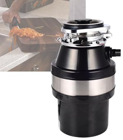 Tritarifiuti, Sistema di Triturazione Dei Rifiuti Alimentari In Acciaio Inossidabile Anti-intasamento Dissipatore di Rifiuti Alimentari Facile da Installare Tritacarne for Ossa, Gusci D'uovo, Bucce, A