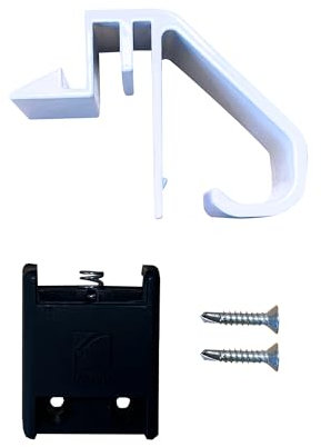 MICEL - 68376 - Butée européenne pour fenêtres et portes à profil 40/20, fermeture en aluminium, finition blanche, 47 x 65 x 35 mm