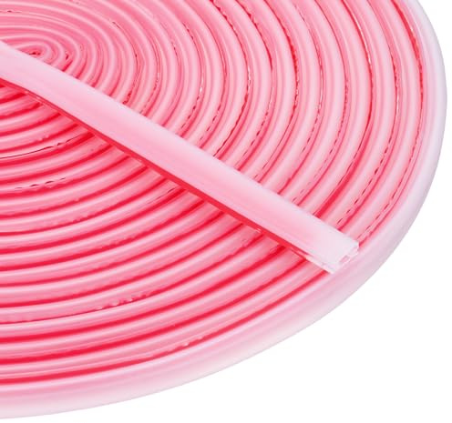 PATIKIL 23 Feet Rubber Weather Stripping Door Seal Strip, Self-Adhesive Door Insulation Weather Strip Soundproofing D Shape Seal for Frame Large Gap, Clear