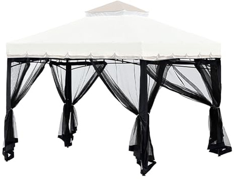 Zanzariera per Gazebo,da Sole per Gazebo - Protezione Antizanzare UV-Resistente Traspirante per Esterno Terrazza e Campeggio