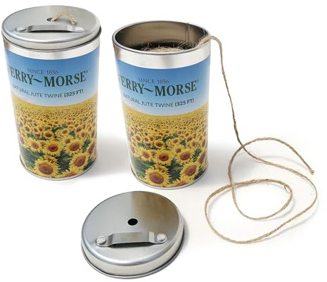 Ferry Morse Twine Natural Jute Twine - Durable, Multipurpose - 2 Pack (650 ft Total)