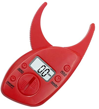 Vaguelly Body Fat Caliper Clip Fat Measuring Tool LCD Display Accurate Fitness for Home Gym Use