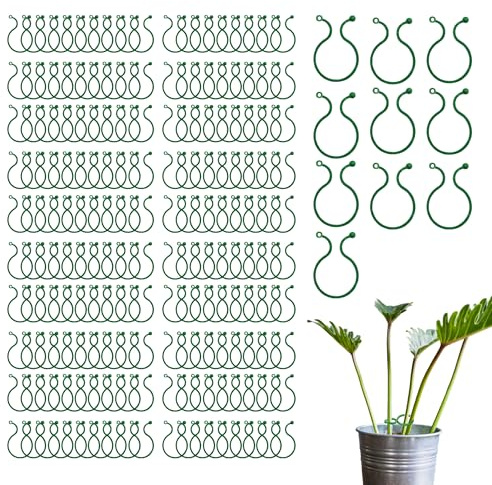 200PCS Plant Clips for Climbing Plants, Plant Supports Clips for Outdoor Plants, Tomato Plant Support, Plant Rings Plant Support Clip, Vegetable Garden Plant Support Clips Grafting Tools