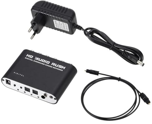 Aboiled Digital zu Analog 5.1 Kanal Stereo AC3 Audio Konverter Optischer SPDIF Koaxial AUX 3,5 mm auf 6RCA Decoder Teilesatz EU-Stecker