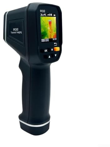 Hasaller Caméra d'imagerie thermique infrarouge portable avec écran LCD de 1,77 résolution 32 x 32 -30 °C à +500 °C pour inspection industrielle maintenance