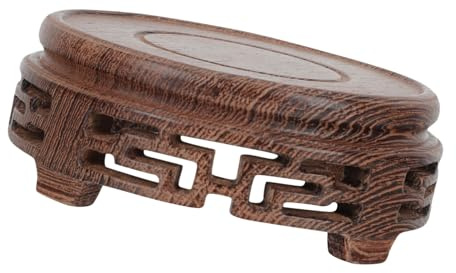 Cabilock Présentoir à Théières Rond en Bois, Base Orientale Élégante | Service à Thé, Protection du Mobilier, Entretien Facile, pour Réceptions et Rituels Quotidiens