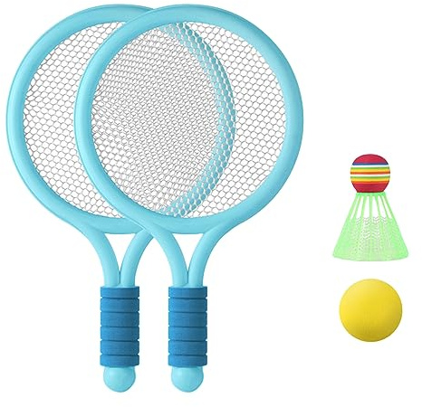 1 paire de raquettes de badminton pour enfants comprenant 2 et 1 pour fournitures de raquette de tennis, badminton