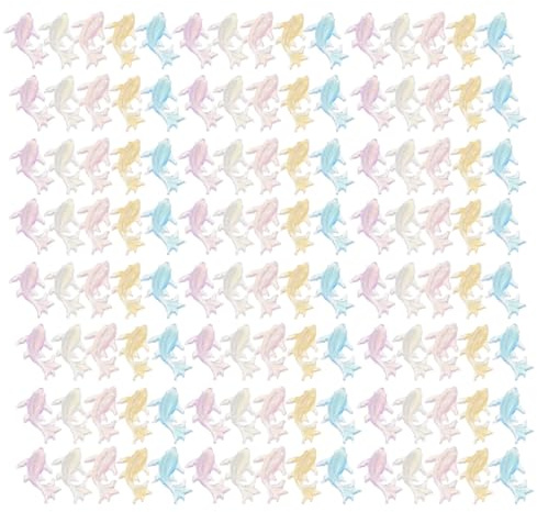 DECHOUS 300 Pièces Figurines Miniatures Poissons en Résine Multicolores Décorations Animaux Marins pour Jardin Miniature Accessoires DIY Créatifs pour Micro-Paysage Aquarium et Bonsaï