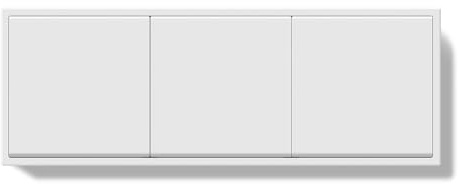 Interruptor Pared Moderno, Interruptor de pared simple 1/2 vía, interruptor luz doble, botón grande triple, marcos plástico 1, 10 A(1G 1G 1G White)