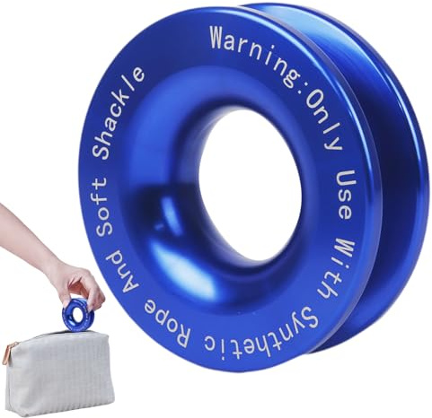 Seilwinde Snatch Block, Abschleppring, rostfreie Seilrolle, 41 kg, tragbarer Rückgewinnungsring aus Aluminiumlegierung, robustes Seilwinde-Zubehör-Set für ATV und vieles mehr