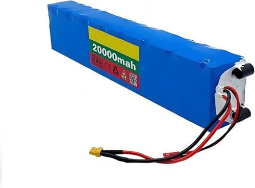 Caimcie Batteria al Litio 36V 20Ah 10S3P, Compatibile con Bici e Monopattino Elettrico Fino a 500W, con Caricabatterie Incluso T+DC