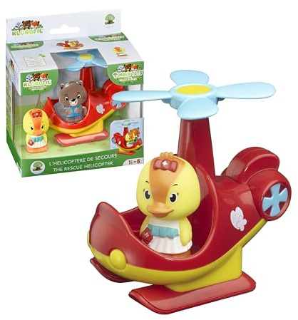 Klorofil – Hélicoptère de Secours Véhicule Jouet avec Figurine pour Inventer des Histoires – Dès 3 Ans