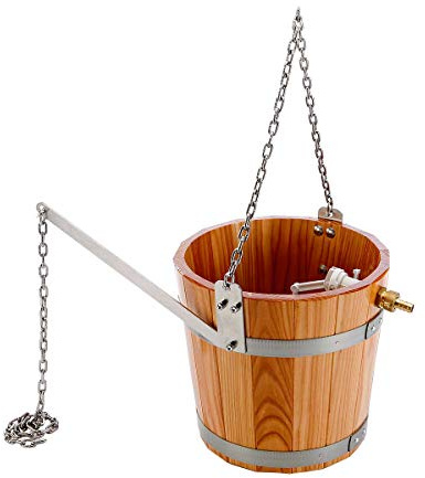 eliga Seau cascade en bois avec chaîne
