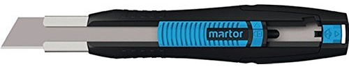 MARTOR Sicherheitsmesser Mit Klingeneinzug, SECUNORM 380, Profi Cuttermesser, Lange Klinge, Rechts- & Linkshänder, Produktion, GS Geprüft